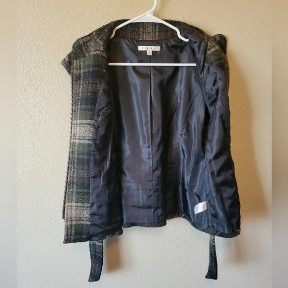 CAbi #611 All Tied Up Plaid Wool Blend Vest, M - Picture 7 of 11